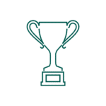 Icon, dark green, trophy