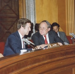Senator Carl Levin at the OGM hearing in 1987