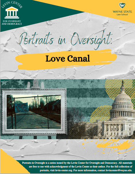 Love Canal Portrait in Oversight cover page