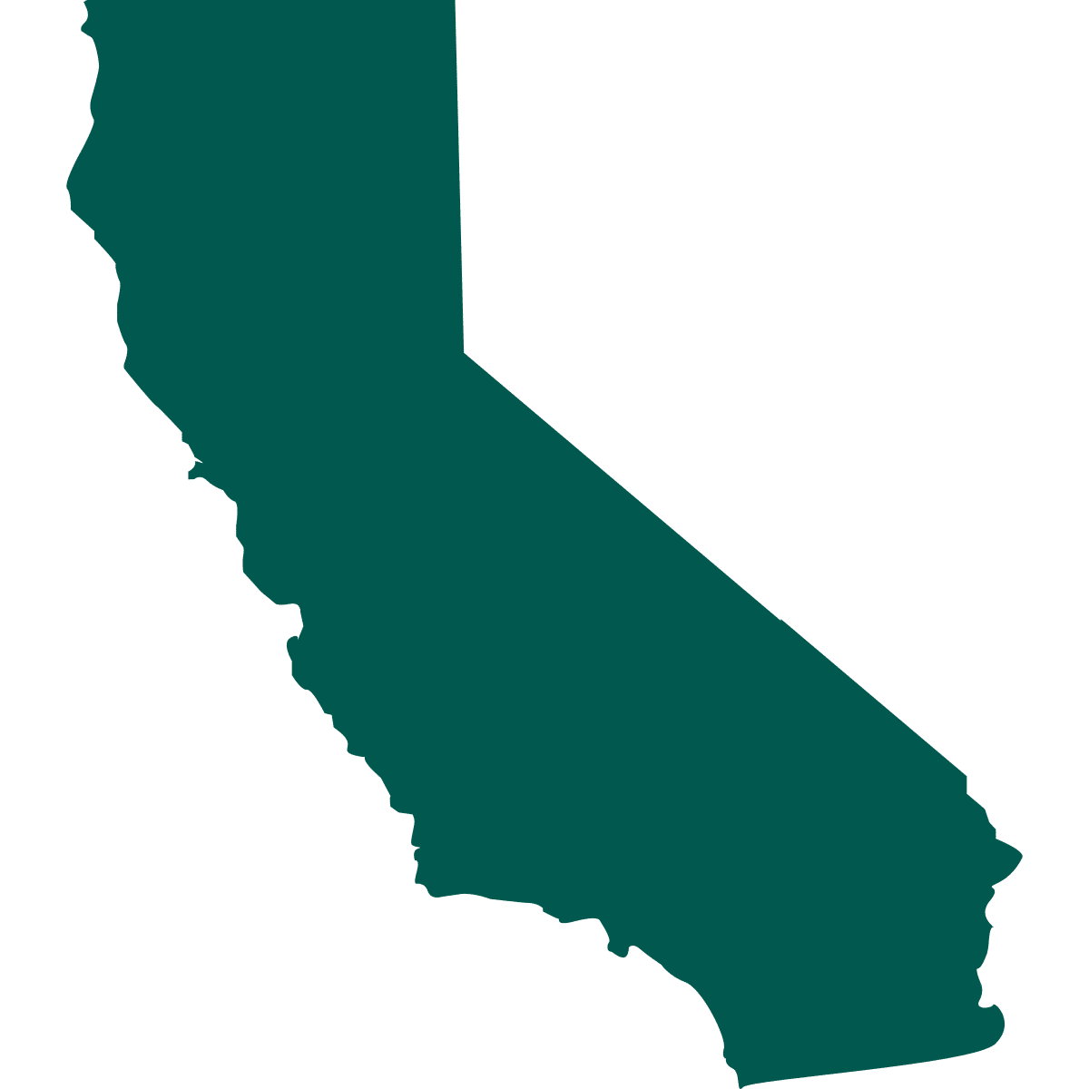 Outline of the state of California