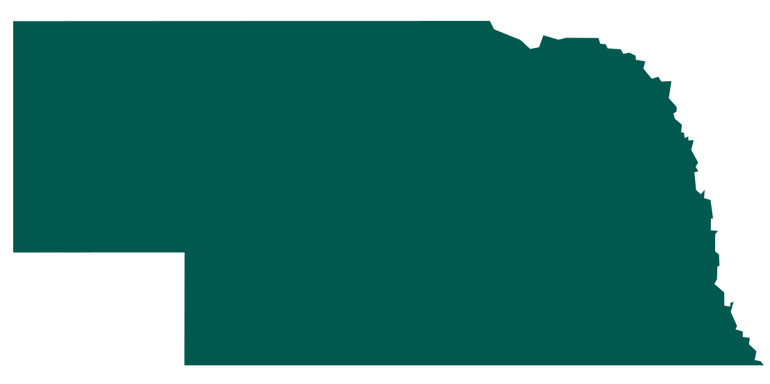 Outline of state of Nebraska
