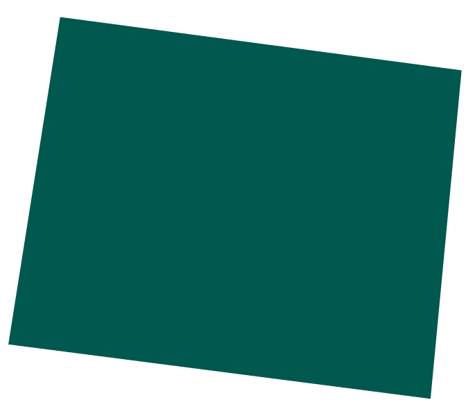 Outline of state of Wyoming